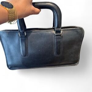 Rare Navy Blue Vintage Coach, Slim Satchel (1970’s)